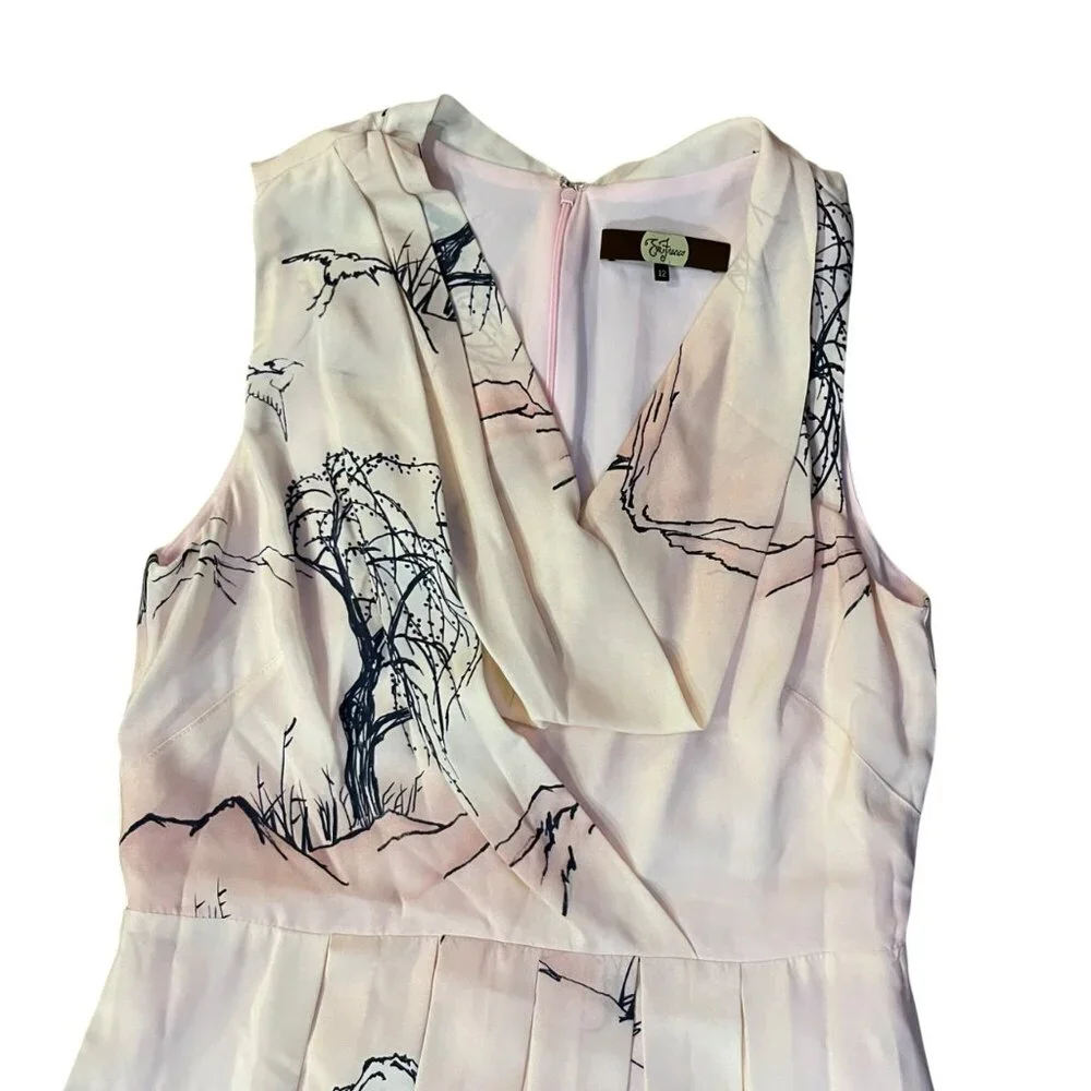 Eva Franco Anthropologie Maxi Dress 12 Used Pink Blue Gradient - Picture 5 of 12